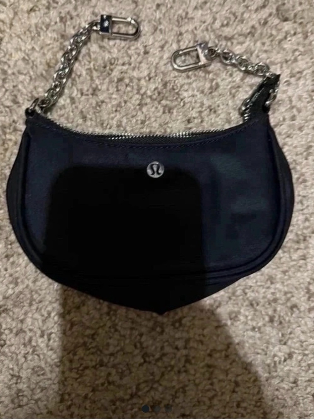 lululemon athletica Black Mini Shoulder Bag with Chain Strap